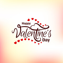 Happy Valentines day decorative text design celebration background