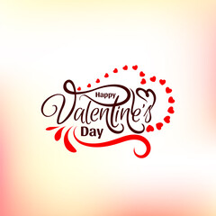 Happy Valentines day beautiful text design stylish background