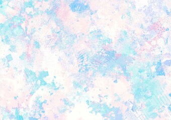 幻想的な水色の水彩テクスチャ背景
