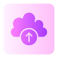 cloud upload gradient icon