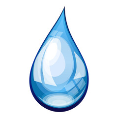 Drop on a white background