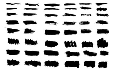 Set of vector brush strokes