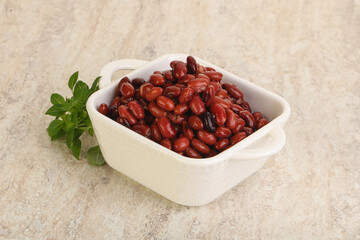 Red kidney bean in the bowl