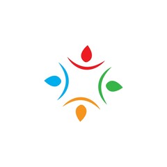 Community, network and social icon design template