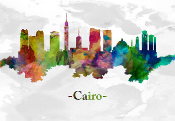 Fototapeta premium Cairo Egypt skyline