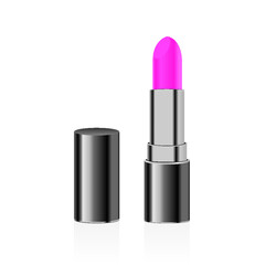Obraz premium Pink lipstick isolated on a white background