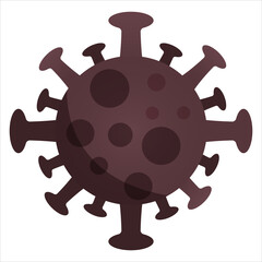 Flat illustration of coronavirus. Isolated element on white background.