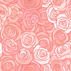 Seamless roses pattern. Vector illustration