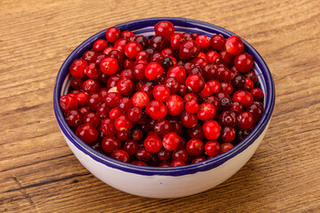 Sweet and tasty cranberry in the bowl