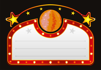 Illuminated night club neon sign