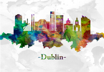 Fototapeta premium Dublin Ireland skyline
