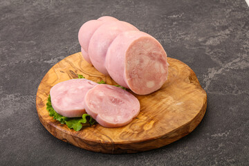 Natural ham with two slices