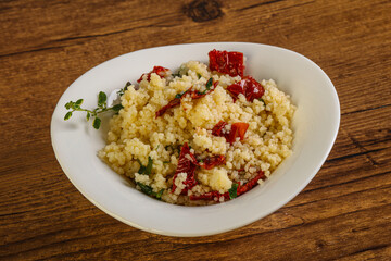 Vegetarian uisine - couscous with vegetables