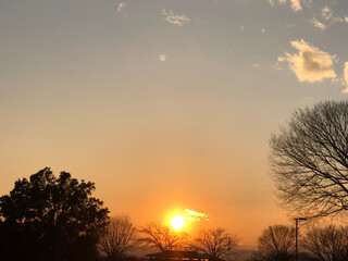 sunset in the mountains