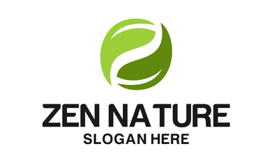 Zen Nature Leaf Yin Yang form Letter Z