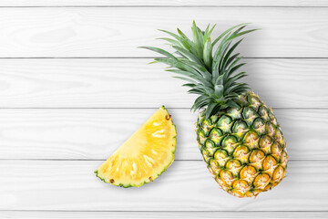 pineapple on a wooden table