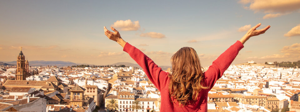 woman travel in Andalusia- Antequera in Spain