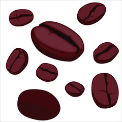 Coffee Beans random illustration vector