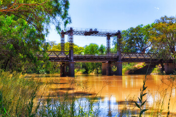 Darling river wilcannia Grass bridge