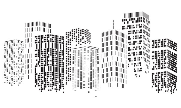 Abstract City Scene buildings, illustration vector