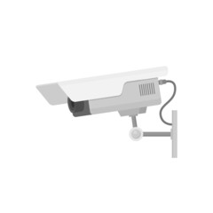 Security camera flat vector illustation