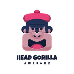 Illustration vector graphic of Head Gorilla, good for logo design