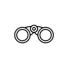 Binoculars line icon, vector outline logo isolated on white background
