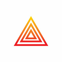 triangle color line logo design