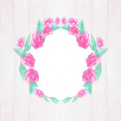 artistic floral frame in vintage style