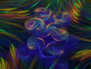Imaginatory fractal abstract background Image