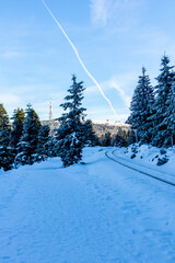Unterwegs in der wunderschönen Winterlandschaft durch den schönen Harz am Brocken - Sachsen-Anhalt
