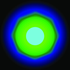 Colorful glowing antimatter abstract background-Green blue