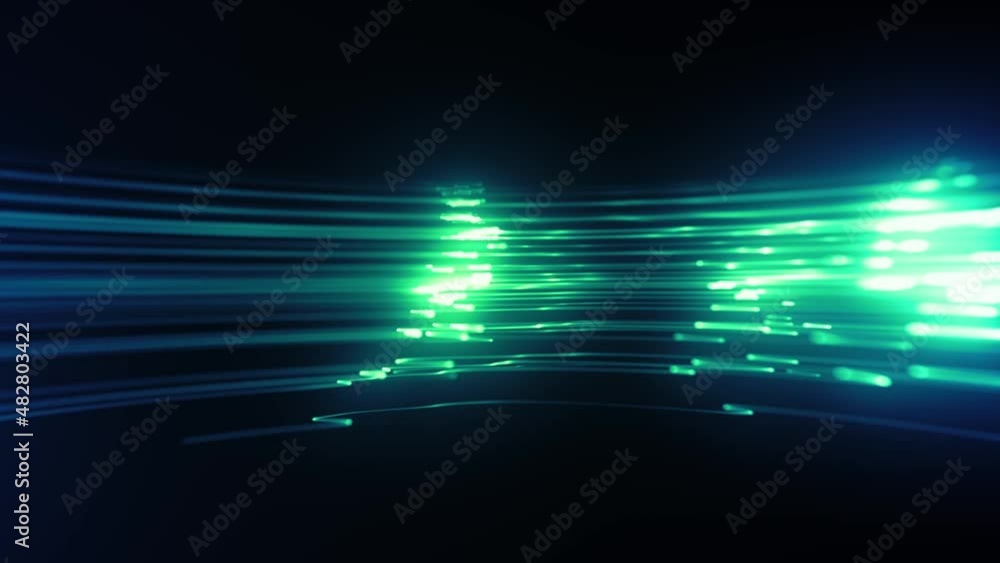 Poster abstract slow motion swirling strings particles background loop/ 4k animation of an abstract wallpap