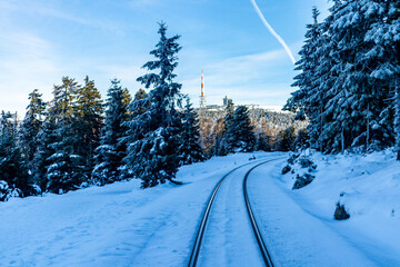 Unterwegs in der wunderschönen Winterlandschaft durch den schönen Harz am Brocken - Sachsen-Anhalt