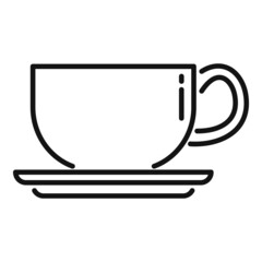 Hot coffee cup icon outline vector. Diet nutrition