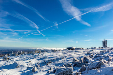 Unterwegs in der wunderschönen Winterlandschaft durch den schönen Harz am Brocken - Sachsen-Anhalt