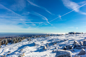 Unterwegs in der wunderschönen Winterlandschaft durch den schönen Harz am Brocken - Sachsen-Anhalt