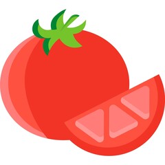 Tomato icon fresh food vector tasty red vegetable
