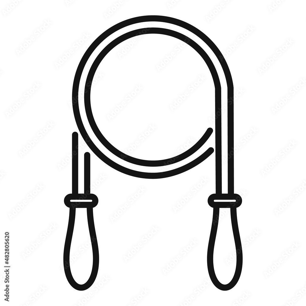 Poster Jumping rope icon outline vector. Daily workout