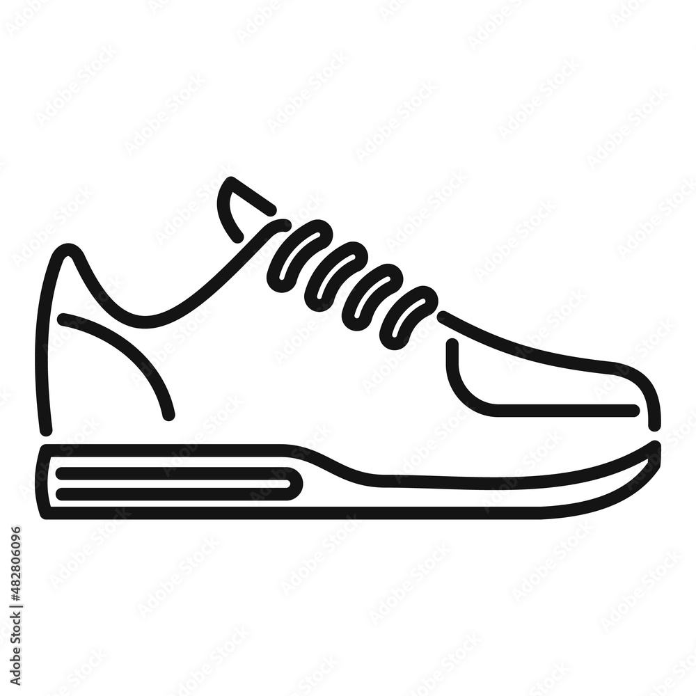 Canvas Prints sport shoe icon outline vector. sport lifestyle