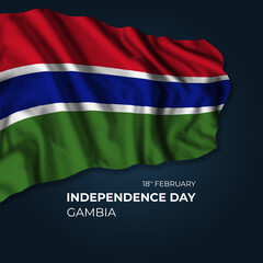 Gambia independence day greetings card