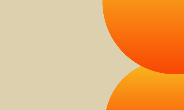 Cream Background With Two Overlapping Orange Gradient Circles