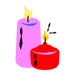 Scented candles vector illustration