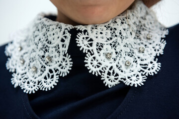 beautiful stylish dress with ruffled strap collar sits well on the baby.