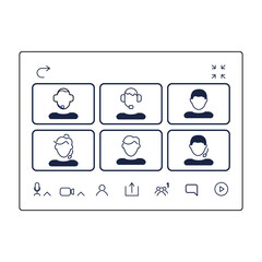 Vector graphics .
EPS-10.
Videoconferencing.