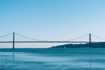 Fototapeta na wymiar 25 april bridge, lisbon, portugal