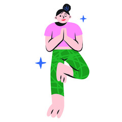 Yoga pose vector illustration