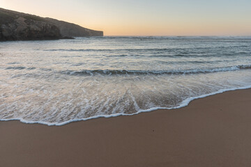 Calm sunset at Amoreira Beach