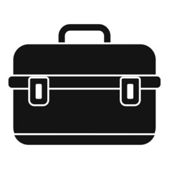 Bike toolbox icon simple vector. Fix service