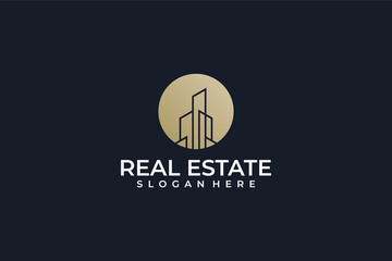 Real estate apartment building logo design